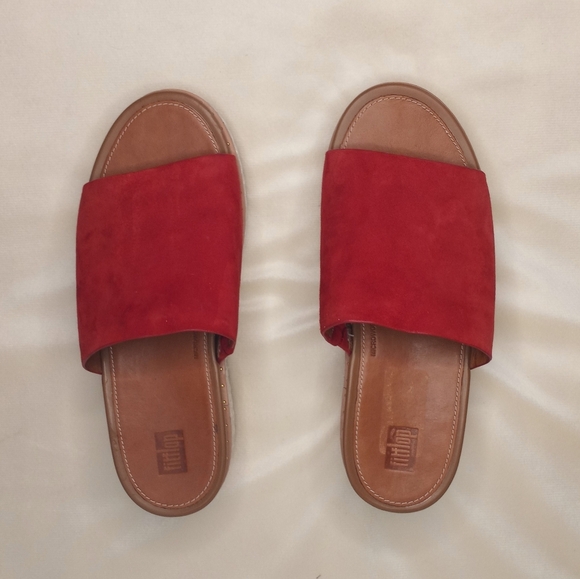 Fitflop Suede Espadrille Platform Wedges Boho Moto Micro Studs Casual Comfy Sz 7 - Picture 4 of 11